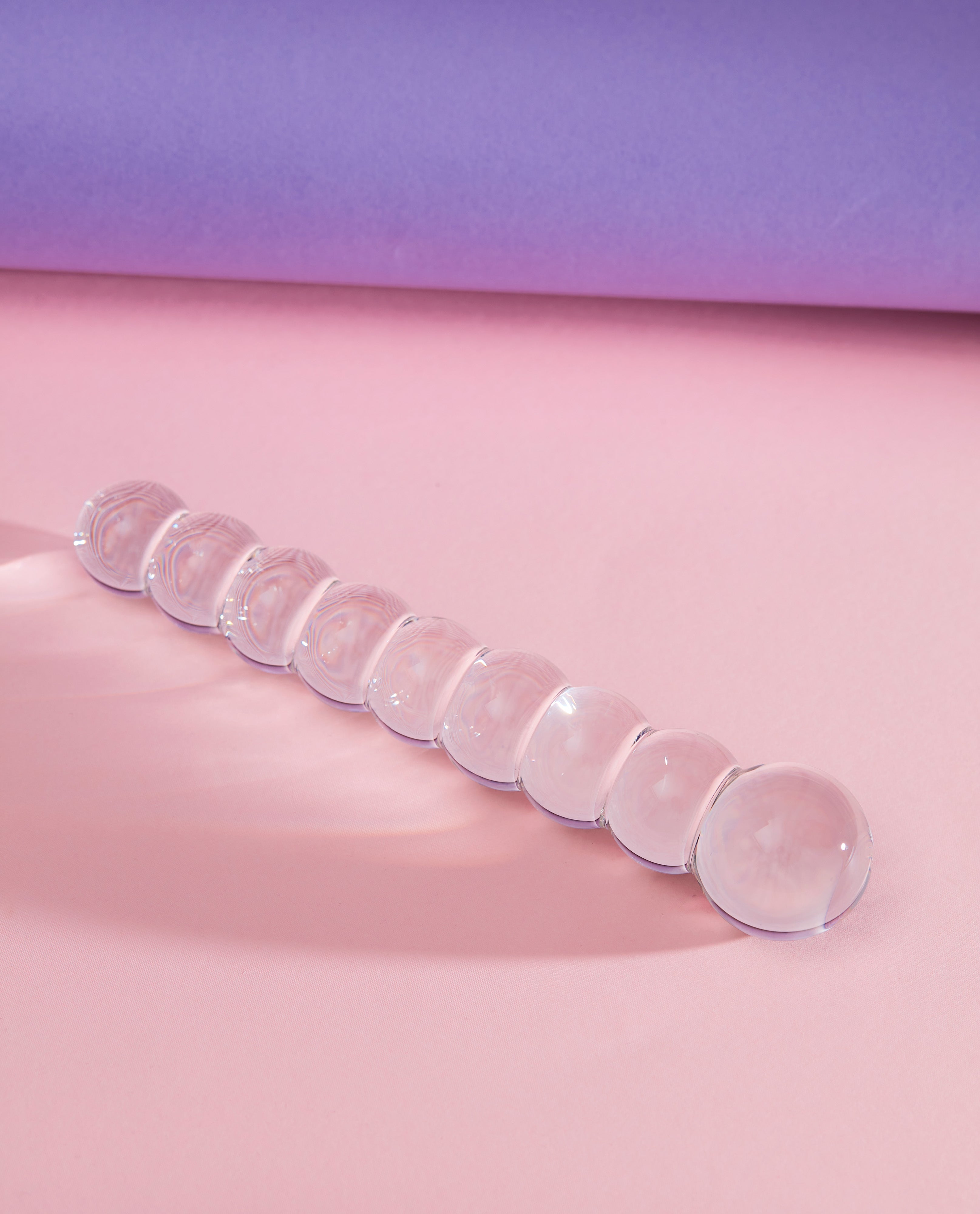 Transparent bubble wand glass dildo