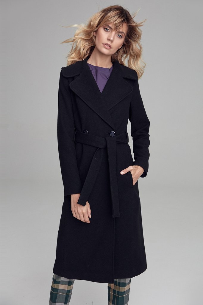 Black trench coat for women