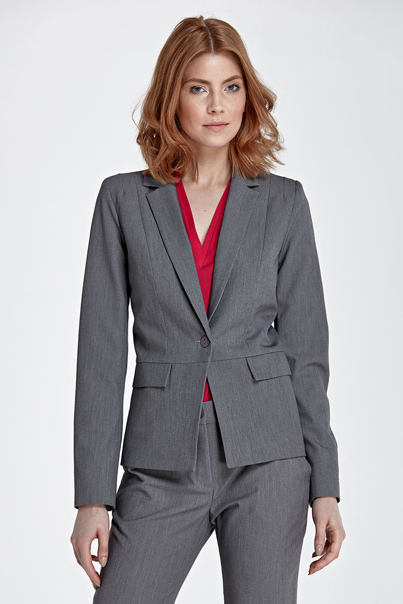Women's suit jacket, gray