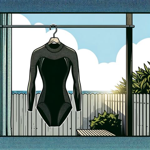 Wetsuit hanging to dry