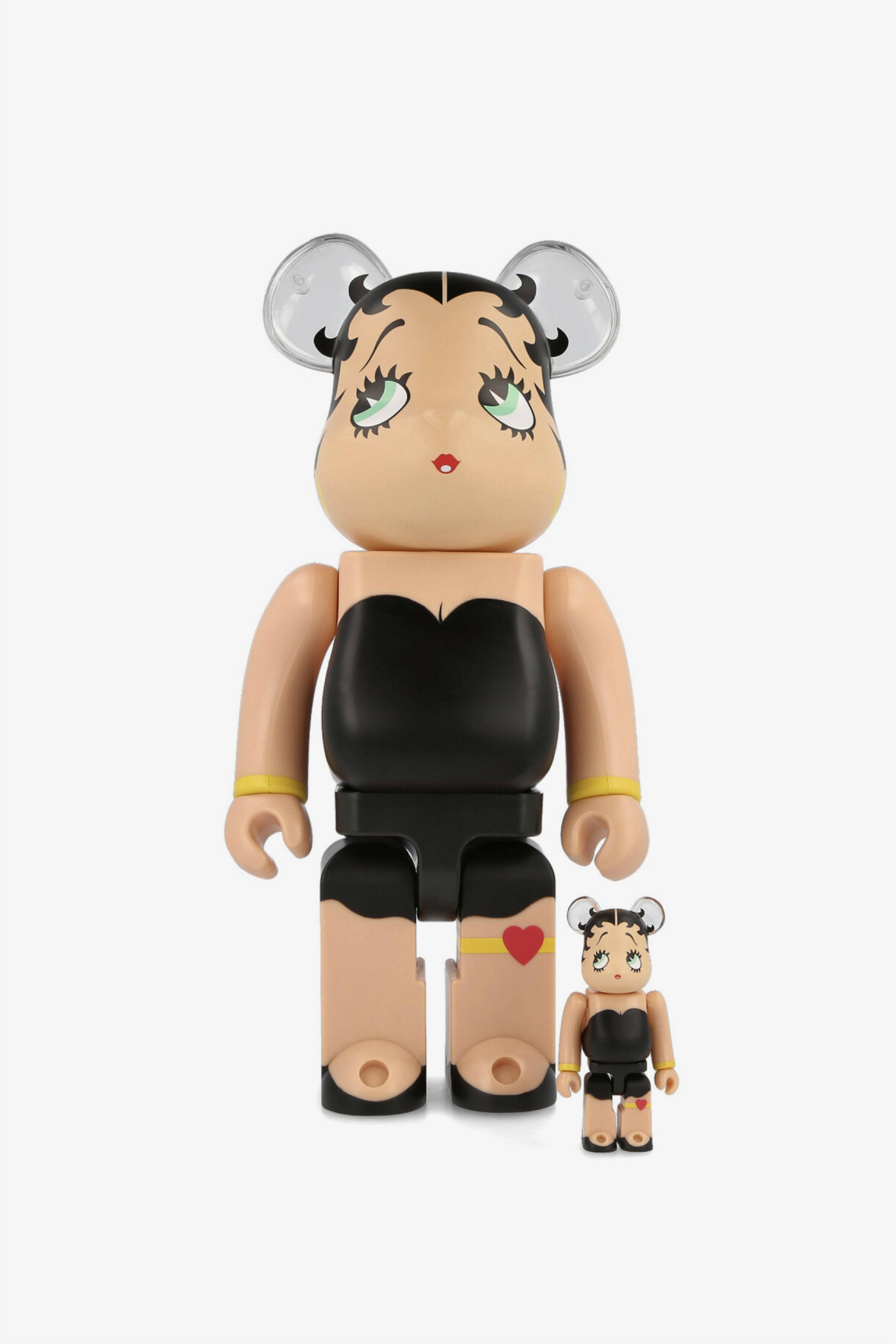 MEDICOM TOY Betty Boop Black Ver. Be@rbrick 100% & 400% Set