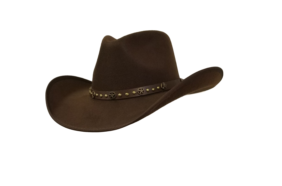 Our brown felt pinch cowboy hat is similar to Longmire's