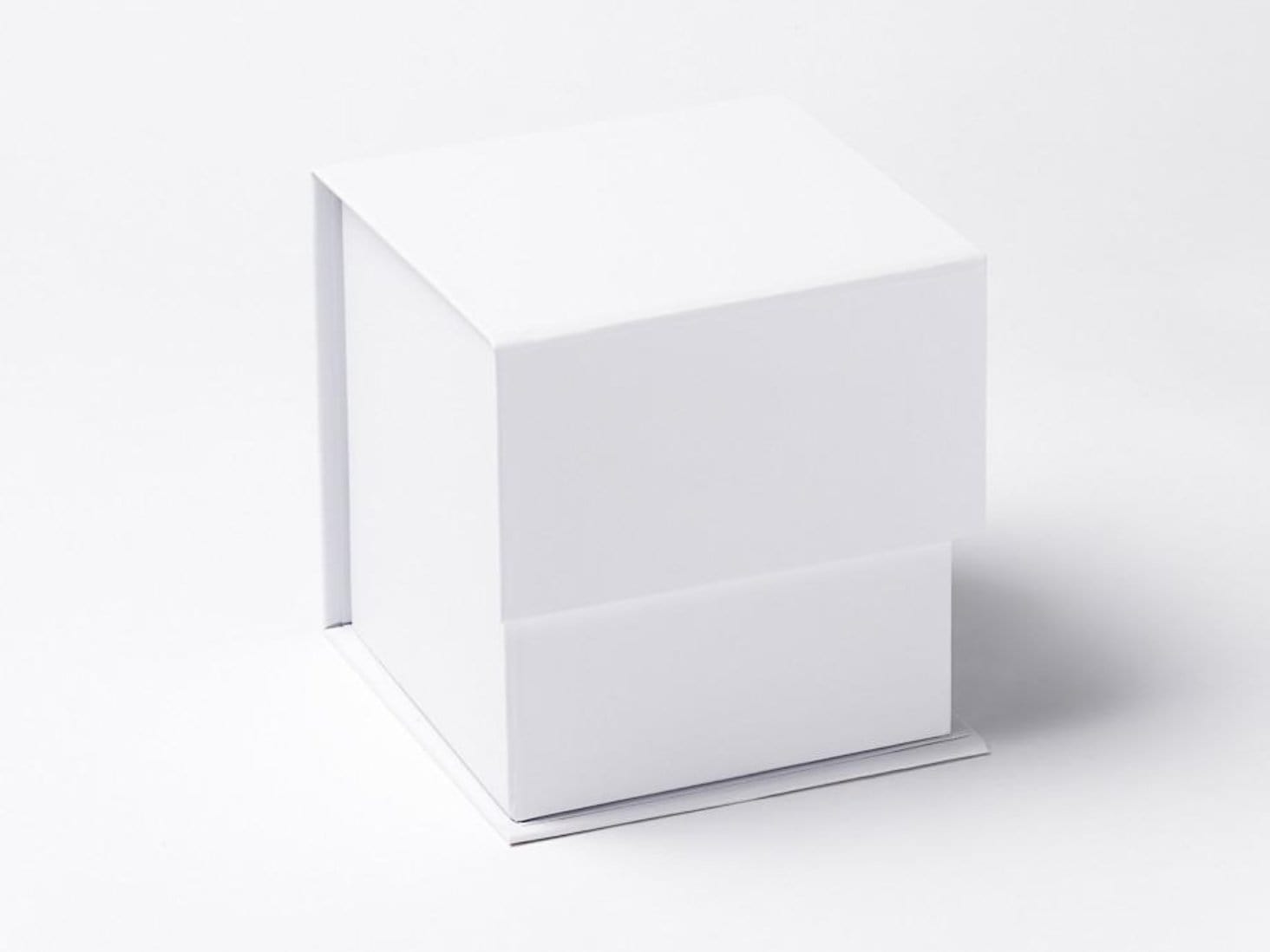 White Large Cube Gift Boxes for Luxury Candle Retail Packaging