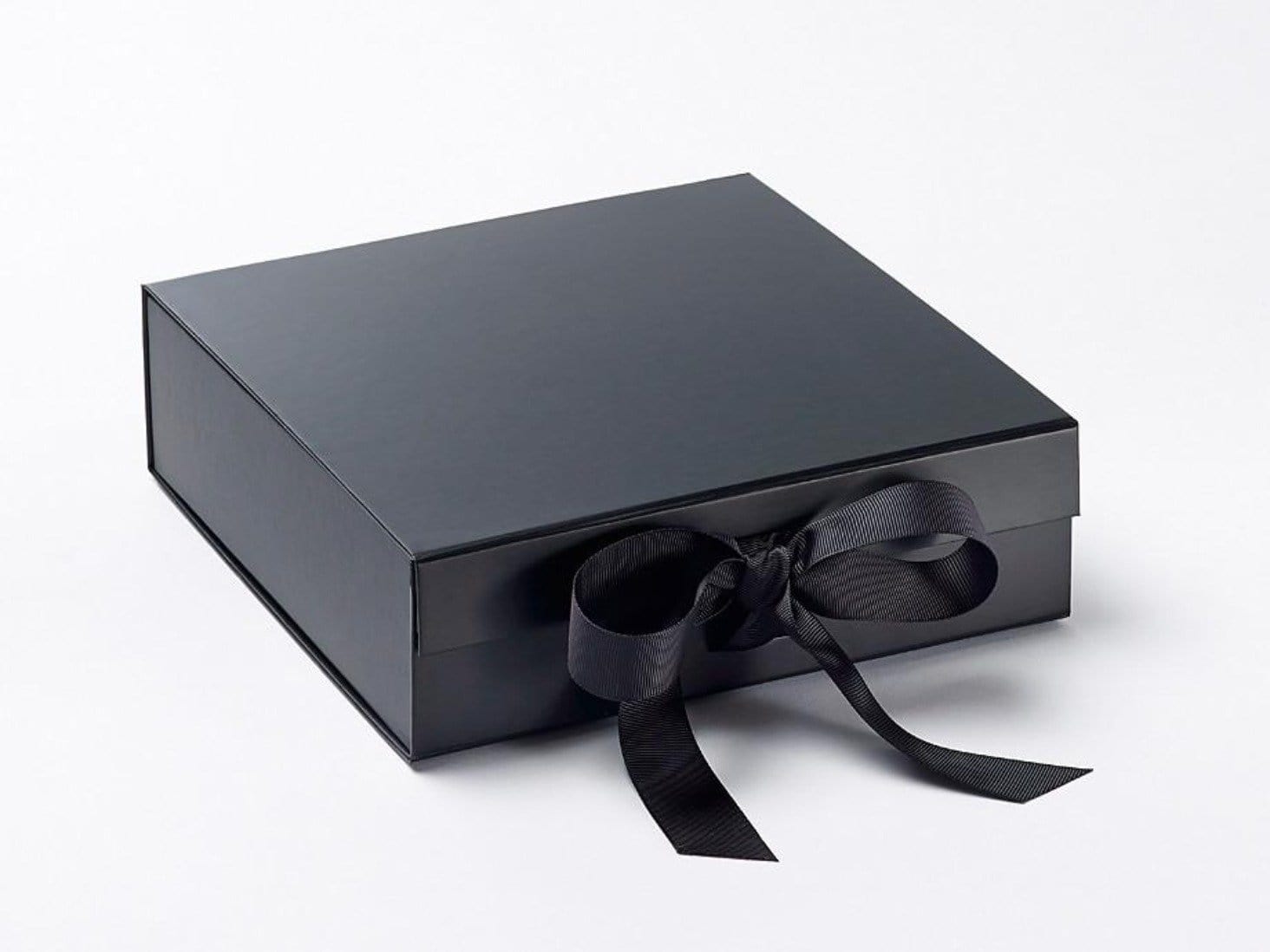 Sample Black Medium Gift Box with Grosgrain ribbon from