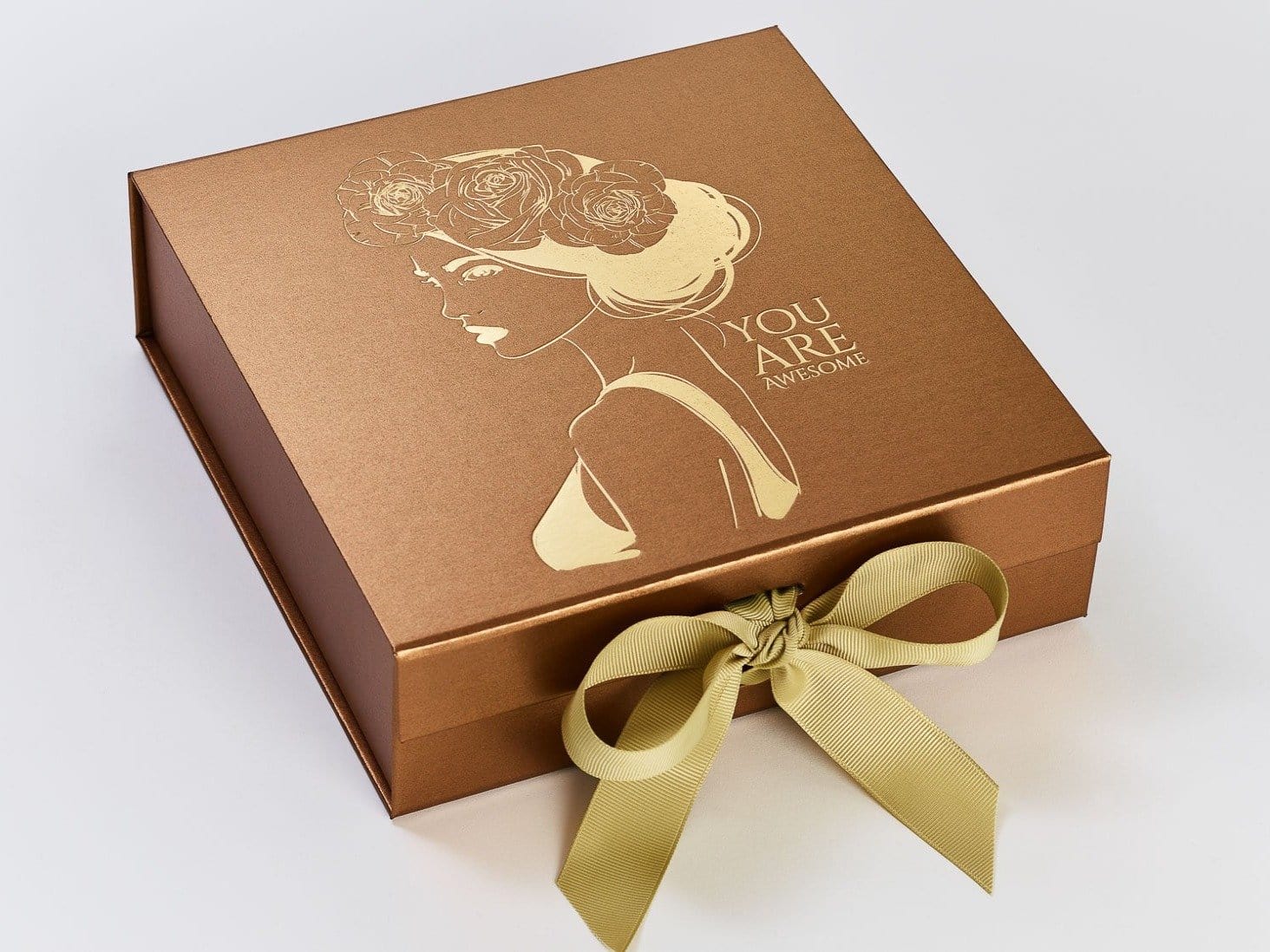 Gold Ribbon to fit Folding Slot Gift Boxes with Changeable