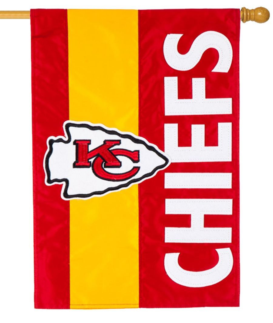 Kansas City Chiefs Embellished Applique House Flag I Americas Flags