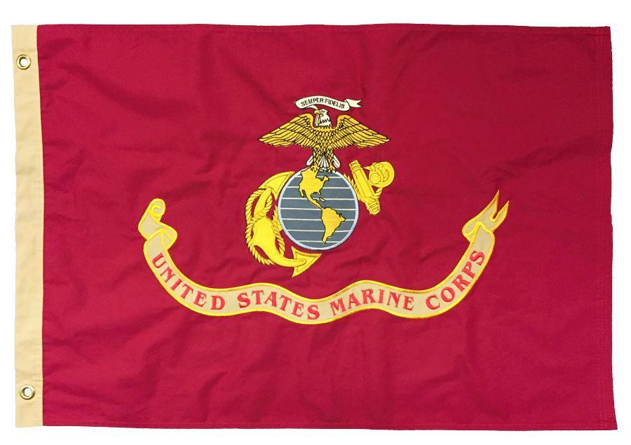 Marine Corps 2x3 Vintage Embroidered Cotton Flag I Americas Flags