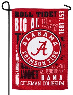 University Of Alabama 2 Sided Suede Reflections Garden Flag I