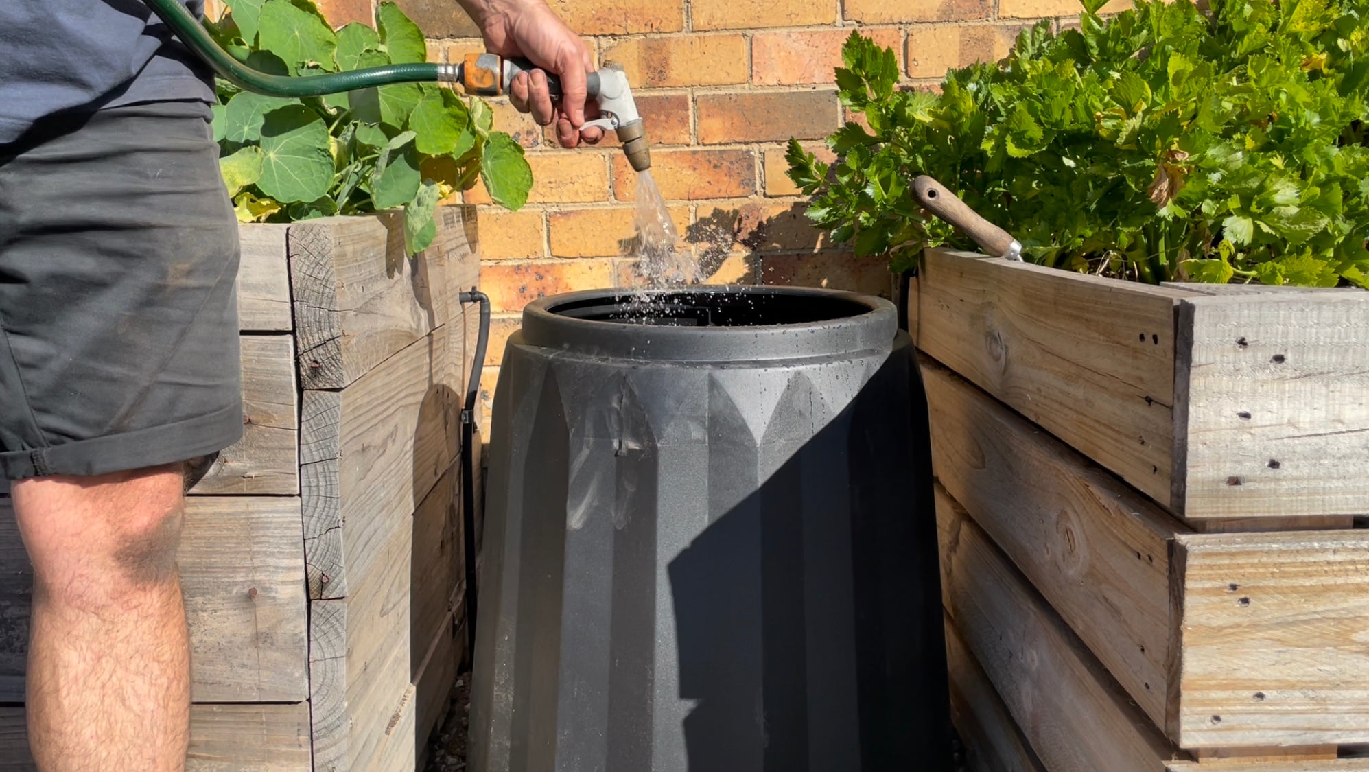 add water to your compost to keep it moist