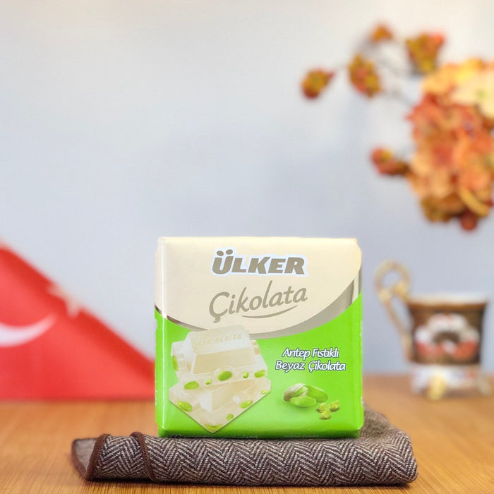 Ülker Çikolata Weiße Schokolade mit Pistazien (65g) — Krakenkind