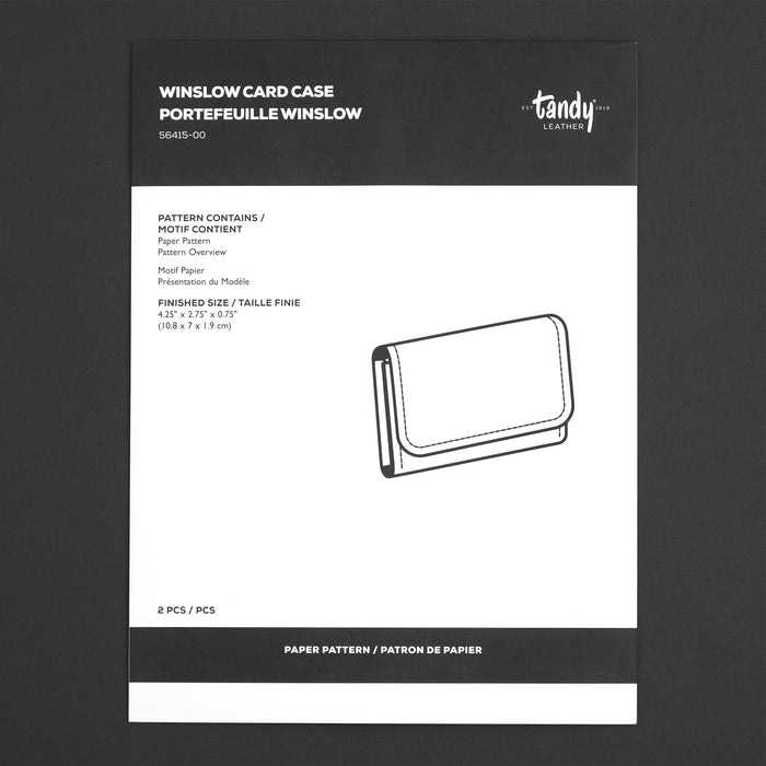 Winslow Small Wallet Paper Pattern — Tandy Leather, Inc.