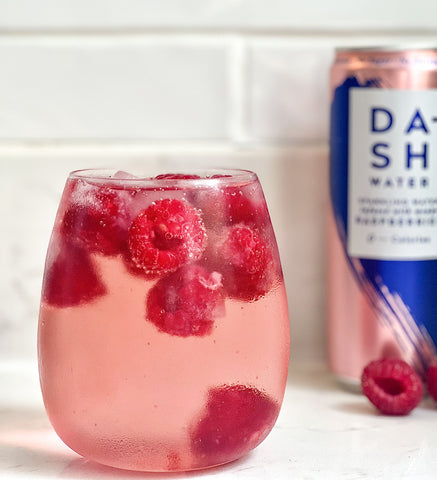 Gass of Raspberry Sparkling Water