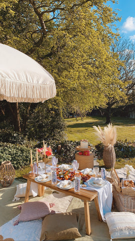 Picnic in a sunny garden