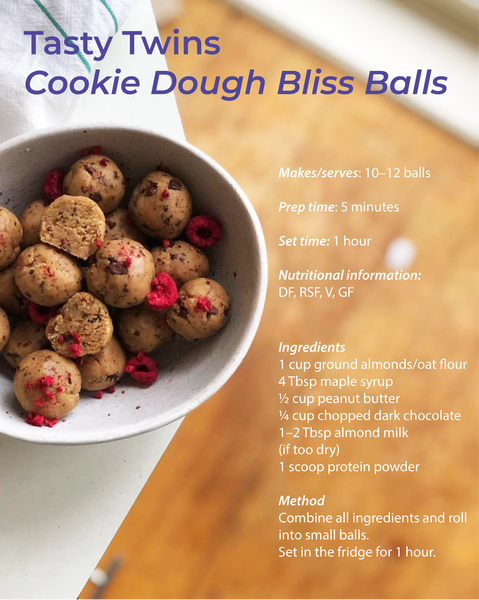 Tasty Twins Cookie Dough Bliss Balls