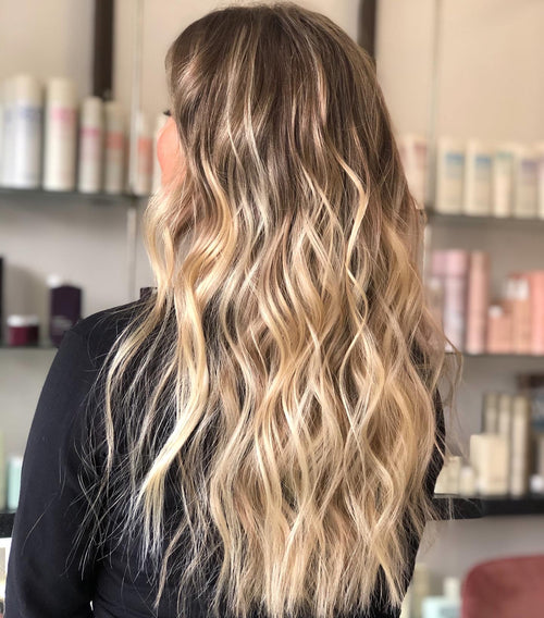 Blonde balayage hair colour Wellington