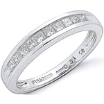Platinum 0.50ct G/H-Vs Princess Cut Eternity Diamond Ring