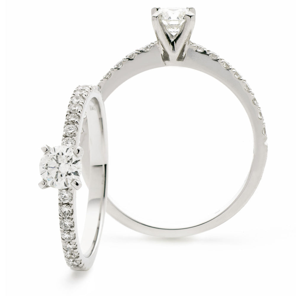 Classic V-Claw Engagement Ring 0.75ct