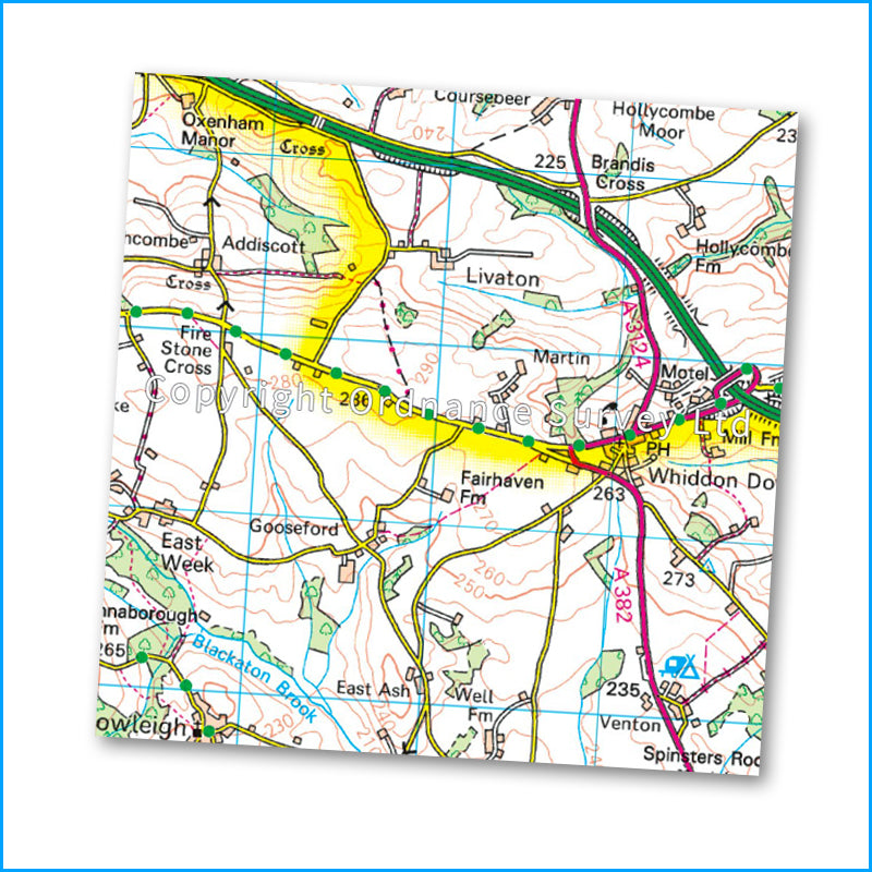 Map Of Okehampton Area Os Landranger Map 191 - Okehampton & North Dartmoor - Modbury Information  Centre