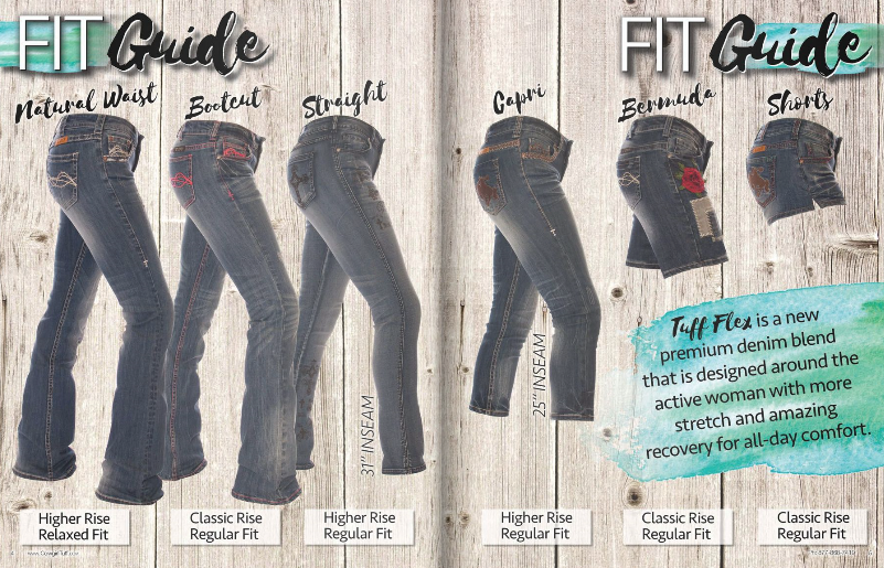 Cowgirl Up Jeans Size Chart