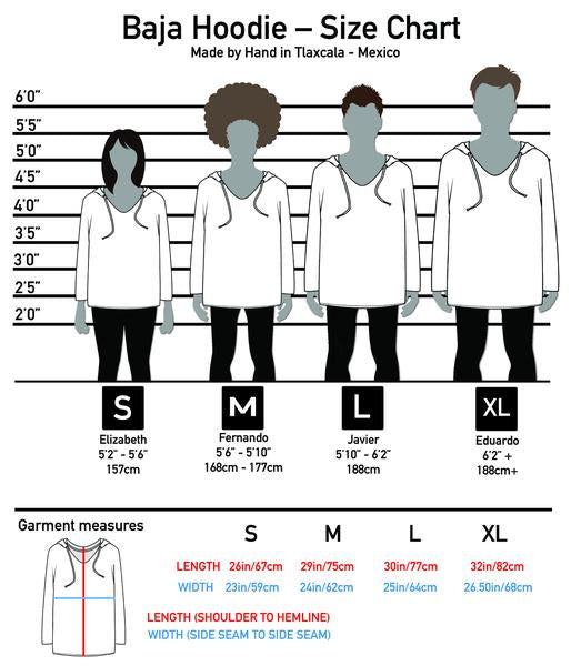 Baja Hoodie Size Guide | madeinmexi.co