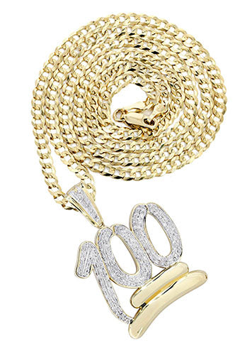 100 iced out pendant