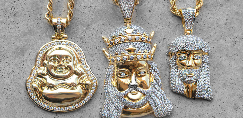 Iced Out Gold Pendant