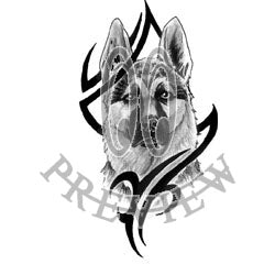 gold line art of german shepherd dog head Good  Stock Illustration  76706193  PIXTA