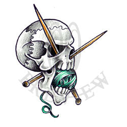 knitting tattoo flash