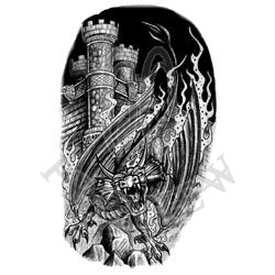 Medieval town tattoo by Andre Castcovil  Tattoogridnet