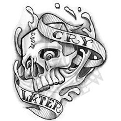 Png Transparent Library Gangster Smile Sad Clown Tattoo  Laugh Now Cry  Later Transparent PNG  378x485  Free Download on NicePNG