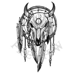 Detailed bull head art Royalty Free Vector Image