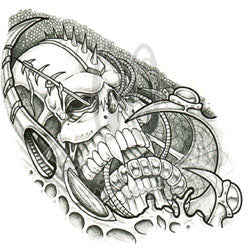 KW Monsters Blog of Evil SKULL TATTOO DESIGNS