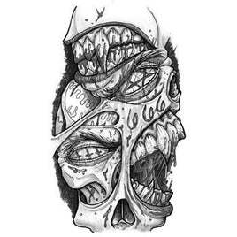 Art surreal devil skull tattoo Hand drawing and make graphic vector  12506055 Vector Art at Vecteezy