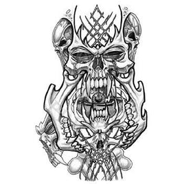 Evil Skull Illustration On White Stylish Simple And Realistic Human Skull   Tattoo On A White Background Vector Illustration Royalty Free SVG  Cliparts Vectors And Stock Illustration Image 83083382