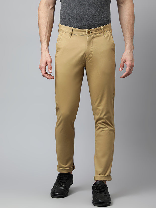 Buy John Players Olive Green Slim Fit Casual Trousers - Trousers for Men  1343037 | Myntra