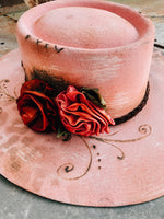 The Jolene Pink Hand Distressed Custom Hat