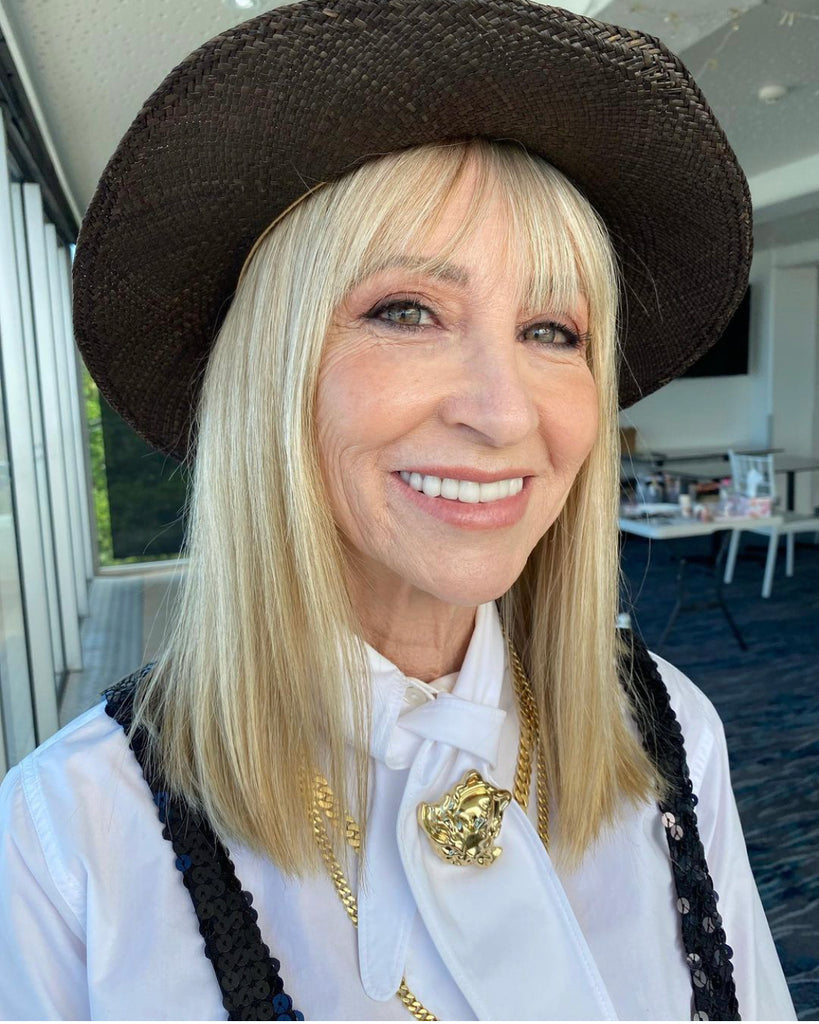 Judy Brine wearing makeup by Jules Cachia for the Mia Connor Content Creator Masterclass