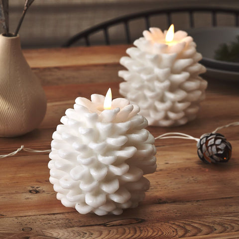LED pine cone candles