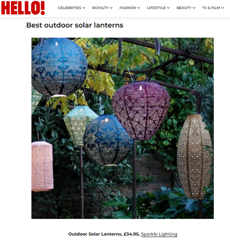 Our Colourful Outdoor Solar Garden Lanterns in Hello