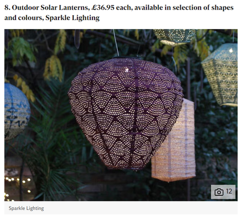Our Colourful Outdoor Solar Garden Lanterns in Independent