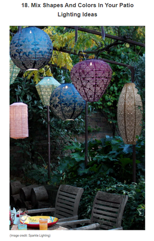 Our Colourful Outdoor Solar Lanterns in Homes and Gardens