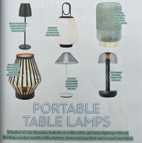 Our Cordless Ribbed Glass Table Lamps in Real Homes