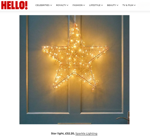 Our Light Up Star Light in Hello