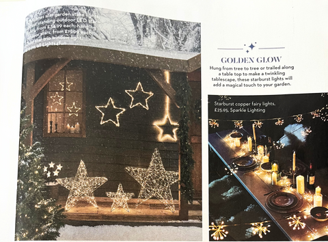 Our Starburst Silver Outdoor Fairy Lights in Ideal Homes