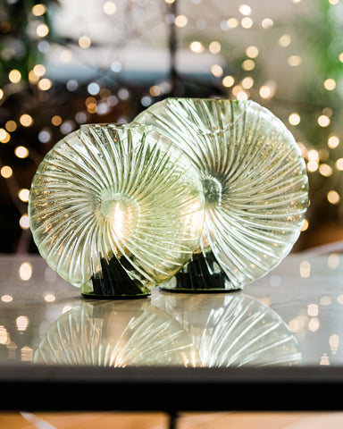 Cordless Swirl Glass Table Lamps