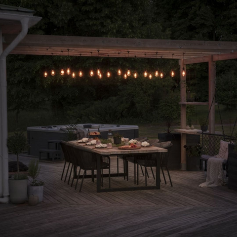 pergola with lighting