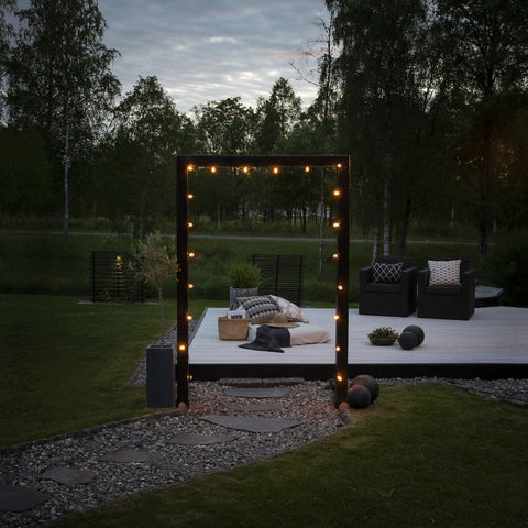 Festoon Lighting around an arch