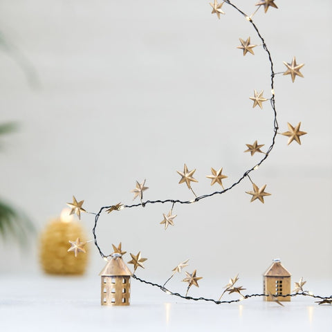 gold star fairy lights