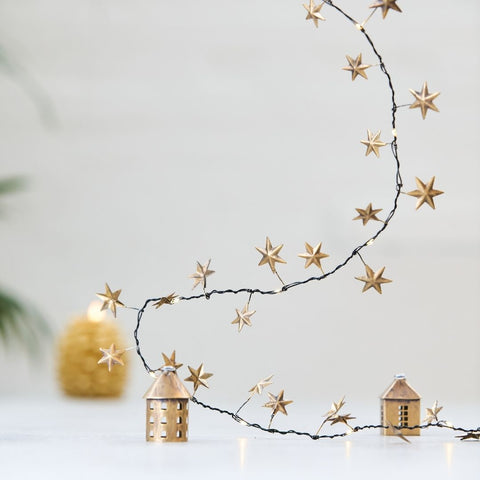 Gold Star Wire Fairy Lights