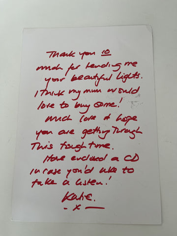 letter from Katie Kittermaster